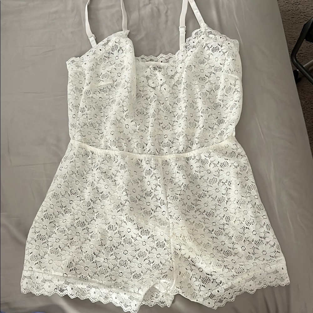 White Lace Romper